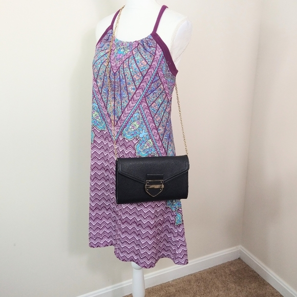 Aldo black leather envelope crossbody bag - Picture 10 of 10